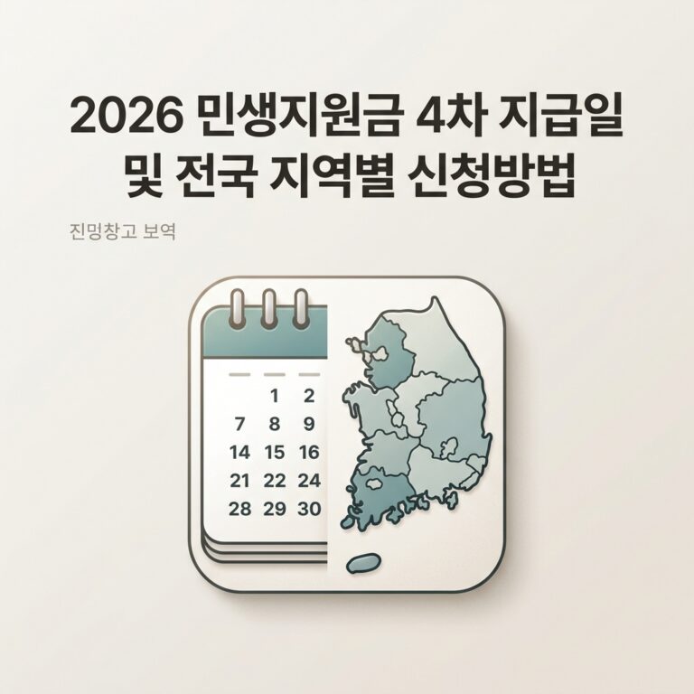 ai thumbnail minimal 2026 민생지원금 4차 지급일 및 전국 지역별 신청방법 1787800223