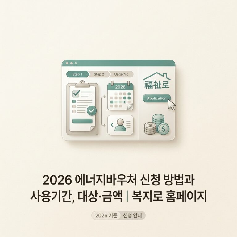 ai thumbnail minimal 2026 에너지바우처 신청 방법과 사용기간 대상·금액｜복지로 홈페이지 1787799922