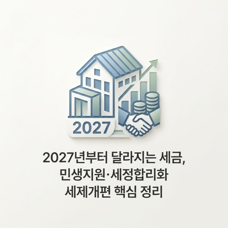 ai thumbnail minimal 2027년부터 달라지는 세금 민생지원·세정합리화 세제개편 핵심 정리 1788071381