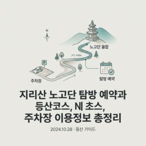 ai thumbnail minimal 지리산 노고단 탐방 예약과 등산코스 주차장 이용정보 총정리 1787815198