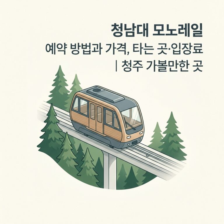 ai thumbnail minimal 청남대 모노레일 예약 방법과 가격 타는 곳·입장료｜청주 가볼만한 곳 1787798697